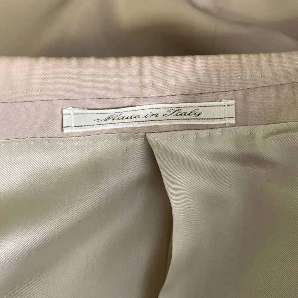 GUCCI Chest Size 42 Khaki Solid Wool Notch Lapel Sport Coat